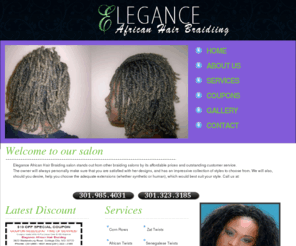 eleganceafricanhairbraiding.com: Elegance African Hair Braiding
3822 Bladensburg Road, Cottage City, MD 20722| (301) 985 - 4031  ,
 African Hair Braiding , Cottage City,MD