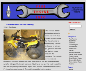 freeengineinfo.com: Engine repair, troubleshooting car, small engine repair, and idle air control valve.
engine repair