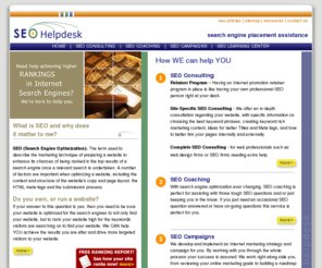 first-position.com: SEO Helpdesk - Search engine placement assistance for better SE rankings
SEO Helpdesk - Whether you own or run a website,  learn how you can get better SE rankings using our, SEO consulting, SEO coaching or SEO campaigns.