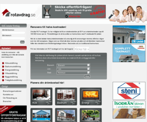 rotavdrag.se: Hantverkare fr renovering, ombyggnad, tillbyggnad & leverantrer - Rotavdrag.se
Nu har du mjlighet att f en skattereduktion p 50% av arbetskostnaden upp till 100 000 kronor per r. Hos Rotavdrag listar vi kvalificerade hantverkare som har F-skattsedel. Vlkommen!