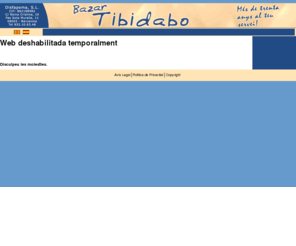 bazartibidabo.com: Inici / Superior / menu / Web Bazar Tibidabo - Bazar Tibidabo
Bazar Tibidabo - Catalgo virtual