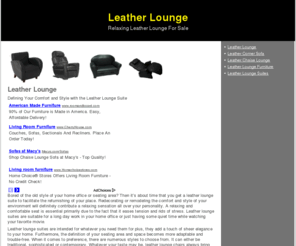 leatherlounge.net: Leather Lounge
Enjoy and relax with a leather lounge. We have a collection of leather lounge sofa and chairs available for sale at affordable prices.