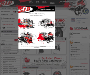 maxiscoot.org: SIP Scootershop: performance & style für Motorroller, Maxiscooter, Scooter
        und klassische Vespas - Zubehör, Tuning und Ersatzteile
SIP Scootershop is the leading mailorder and online shop for scooter parts. Accessoire, spare parts and tuning for classic Vespa and modern automatic scooters.