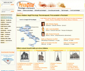 psicocitta.it: Psicologia e Benessere
PsicoCitta.it: I disturbi psicologici, la crescita personale, lo psicologo nella tua citta', i tipi di psicoterapia.