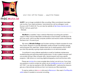 macmoxie.com: MacMoxie Computer Consulting - New York , Brooklyn, Long Island
Mac computer consulting in the New York tri-state area. Professional, patient troubleshooting and instruction.