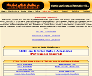 Masterparts Net Master Parts Remington Parts Comfort Glow Parts