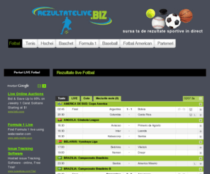 rezultatelive.biz: rezultate live
Rezultate live - principala sursa livescore va ofera scoruri live, rezultate fotbal online pentru meciuri terminate si live, scoruri in direct sport, livescore fotbal.