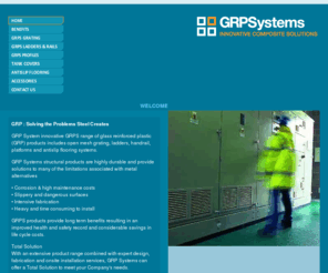 grp-systems.co.uk: GRP Systems GRPS glass reinforced plastic open mesh grating, ladders, handrail, platforms and antislip flooring
GRP System innovative GRPS range of glass reinforced plastic (GRP) products including open mesh grating, ladders, handrail, platforms and antislip flooring systems.