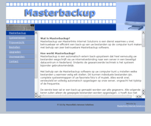 masterbackup.nl: Masterbackup Online backups
Masterbackup