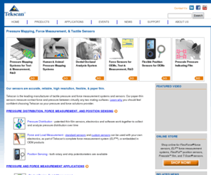 tekscan.com: Tactile Pressure Measurement, Pressure Mapping Systems, and Force Sensors and Measurement Systems
Tekscan's Pressure Mapping Systems and Force Sensors and Measurement Systems are used in applications to provide tactile pressure mapping and force data between two mating surfaces and on dynamic pressure and force events.