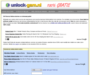 unlock-gsm.nl: Gratis online je nokia unlocken, verwijder simlock
Online je nokia unlocken? Verwijder je simlock snel en zonder datakabel gratis bij unlock-gsm.nl en bel goedkoper