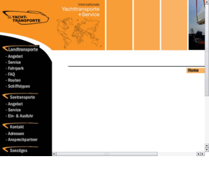 yachttrans.net: YACHTTRANSPORT mit SL YACHTTRANSPORTE & SERVICE  INTERNATIONALE YACHTTRANSPORTE BOOTSTRANSPORTE VERSCHIFFUNGEN TRANSPORTE
SL Yachttransporte & Service - Ihr Partner fr den europaweiten Transport von Boot,Yacht, Stahlschiff, Segelyacht, Motorsegler,Segelboot,Verdrnger
Bootstransporte und Yachttransporte als kombinierte Transporte oder bis zu 65ft sind kein Problem. Ein moderner Fuhrpark und erfahrenes Personal versichern einen reibungslosen Transport, SL Yachttransporte & Service, 48167 Mnster, Tel.: +49 (0)2506/2216, Fax:+49 (0)2506/832731 info@sl-yachttransporte.de