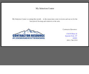 myselectioncenter.com: Contractor Resource Home
My Selection Center, a constion material distributor