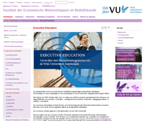 vuexecutiveeducation.com: Executive Education - Postgraduate opleidingen - Faculteit der Economische Wetenschappen en Bedrijfskunde, Vrije Universiteit Amsterdam
