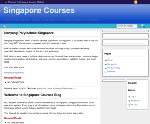 singaporecourse.net: Singapore Courses
Information about institutions, courses, training and personal development programmes in Singapore