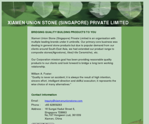 xiamenunionstone.com: XIAMEN UNION STONE (SINGAPORE) PRIVATE LIMITED
