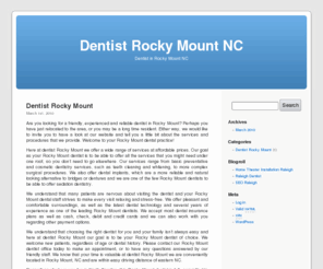dentistrockymount.com: Dentist Rocky Mount | Rocky Mount Dentist | Dentist Rocky Mount NC
Dentist in Rocky Mount NC.