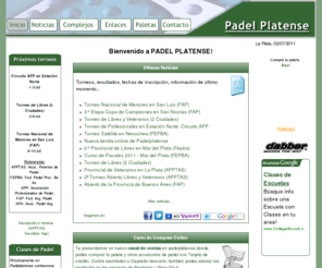 padelplatense.com.ar: Padel Platense
Todo el padel desde la ciudad de La Plata