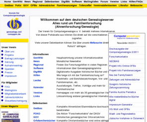 compgen.de: Verein für Computergenealogie: genealogy.net - Der deutsche Genealogieserver
Alles rund um Familienforschung (Ahnenforschung/Genealogie)