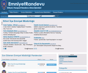 emniyetrandevu.com: Emniyet Randevu Sistemi - Ehliyet, Pasaport Online Randevu
Emniyet Müdürlüğü Ehliyet, Pasaport Online Randevu Alma Sistemi