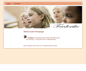 frederike.com: Meine Homepage - Home
Meine Homepage