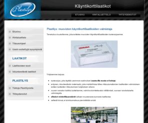 kayntikorttilaatikot.com: Käyntikorttilaatikot
muovisten käyntikorttilaatikoiden valmistaja