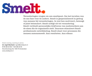 smeltpunt.info: SMELT Training, coaching en advies
