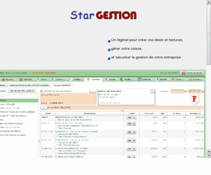 star-gestion.net: Logiciel de Gestion Commerciale
Un logiciel sur mesure pour crer vos devis et factures, grer votre magasin, et scuriser la gestion de votre entreprise, avec une assistance  proximit en Haute-Normandie