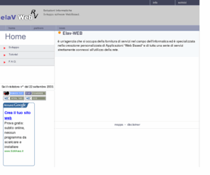 elav-web.net: ..:: Elav-Web ::.. Soluzioni Informatiche
ElAv-Web secure layer, designers, coding, php, community, FAQ, applicazioni web, sicurezza, website, core, linux, sicurezza informatica, apache, modules, IT, .