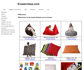 kissenriese.com: Kissenriese, gross und billig in Sitzsack Hundekissen Zierkissen Innenkissen Puffs und Kinderkissen.
Wir verkaufen Sitzsack, Zierkissen, Hundekissen und Katzenkissen, Innenkissen,Puffs und.Einen Sitzsack online. Nylon sitzecke Flower 150 X 135 nuer 42 EURO.