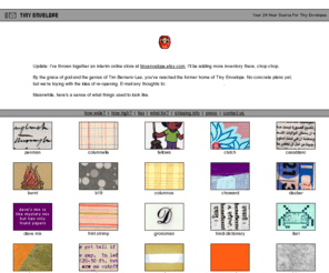tinyenvelope.com: tiny envelope
Your 24 Hour Source For Tiny Envelopes