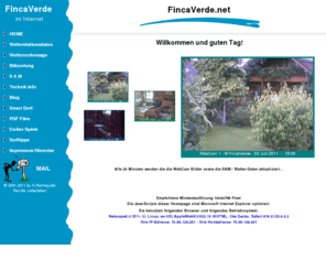 esoterik-insel.de: FincaVerde.net - Aktuelle Wetterdaten - WebCam - Info Hammoor
Fincaverde, Private, Wetterstation, WebCam, Wetterdaten, Temperatur, Luftfeuchtigkeit, Windrichtung, Wettervorhersage, Luftdruck, Strahlung, Technik, Infos, Dorf, Hammoor, Gran, Canaria, Ritter