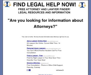 want-attorney.com: Attorney | Lawyer -Free Legal Help Finder
Instantly find the most qualified, professional Attorney