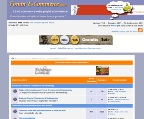 forum-e-commerce.com: E-commerce - Forum E-commerce & Webmastering - Osez le Web Commerce !
E-commerce : Forum E-commerce & Webmastering - Osez le Web Commerce !
