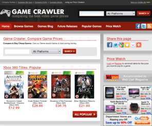 gamecrawler.co.uk: Compare Game Prices | Game Crawler UK
Compare Game Prices (UK).  Search our site for the cheapest game prices and track game prices with free price alerts.