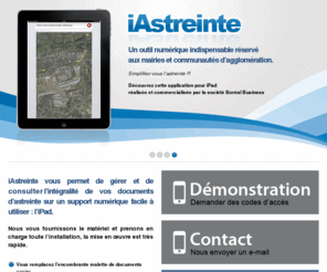 iastreinte.com: iAstreinte vous permet de gérer et de consulter lintégralité de vos documents dastreinte sur un support numérique facile à utiliser : liPad.
iAstreinte vous permet de gérer et de consulter lintégralité de vos documents dastreinte sur un support numérique facile à utiliser : liPad.