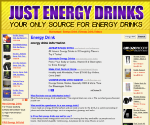 justenergydrinks.info: Energy Drink
 energy drink information