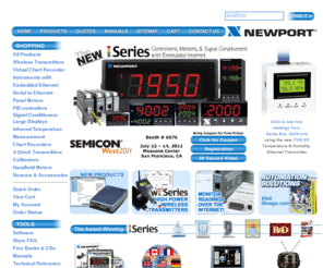 newportinc.org: NEWPORT - Home Page
Manufacturer of process measurement and control products,temperature, pressure, strain,force, data acquisition, flow, level, pH, conductivity, environmental, electric heaters.