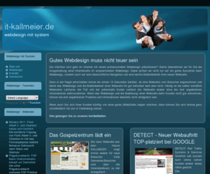 it-kallmeier.de: Webdesign - Netzwerk - Schulung
EDV-Beratung mit preiswertem Service für Webdesign, Netzwerksupport und Anwenderschulung.