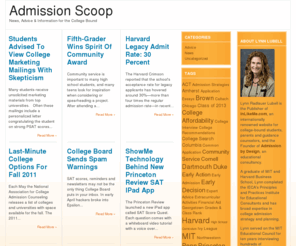 admissionscoop.com: Admission Scoop
News, Advice and Information for the College Bound
