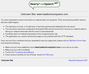 haddockcomputers.com: HaddockComputers.com - Unscheduled Downtime
Haddock Computers