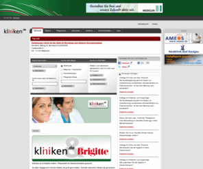 medberufe.de: www.kliniken.de Startseite, Kliniken, Krankenhäuser, Altenheime, Altenwohnheime, Seniorenheime, Betreutes Wohnen, Schönheitskliniken, Rehakliniken, Rehabilitationskliniken, Mutter Kind Kuren
