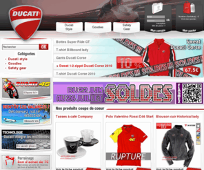 ducatiparis.com: Accessoires Vêtements Ducati - Ducatiparis
Bienvenue sur ducatiparis.com . Retrouvez tous les accessoires officiels de la marque Ducati : vêtements, goodies, équipements de sécurité... Bonne visite.