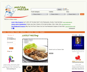 makan-makan.com: makan-makan,makan,makan sedap malaysia,eat,local food,places to eat,good eats,food,makanan tempatan
We provide makan-makan,makan,makan sedap malaysia,eat,local food,places to eat,good eats,food,makanan tempatan,malaysia,food in malaysia,malaysian food, malaysian foods.