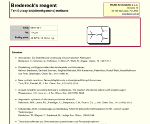 bredereck-reagent.com: Bredereck's reagent, [CAS: 5815-08-7]
Bredereck's reagent