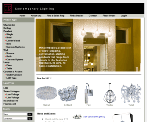 et2online.com: ET2 Contemporary Lighting
ET2 Online is a leading lighting wholesaler dedicated to the distribution of lighting product across the United States and beyond.