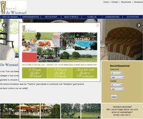 wiemsel.nl: Hotel de Wiemsel
De Wiemsel...’n ander hotel, een prachtig resort in een echte warme sfeer. Thuiskomen noemen ze dat hier, helemaal even weg van alle dagelijkse beslommeringen. Het is alsof je het voelt zodra je de oprijlaan oprijdt. Het gevoel wat je hier krijgt is hartelijke, gemeende aandacht. De mooie gangen naar de suites zijn zeer sfeervol ingericht.