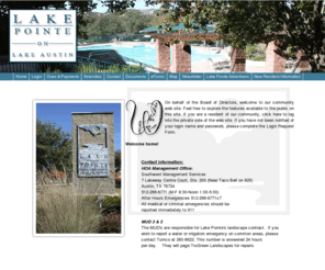 lakepointehoa.org: Lake Pointe - Home Page
Lake Pointe, Austin, TX