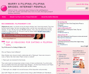 marryafilipina.net: Marry a Filipina--Filipina Brides; Internet Penpals
