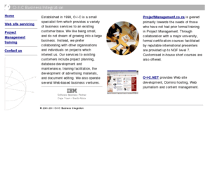 o-i-c.com: ProjectManagement.co.za - Project Management training in South Africa, Namibia, Tanzania & other African countries
International standards-based Project Management training in Cape Town and Johannesburg. University short courses in Windhoek, Gaborones, Nelspruit, George and Bloemfontein. Intensive Weekend Workshops in Gauteng, the Western Cape, the Free State, KwaZulu Natal and the Eastern Cape. Customised in-house courses in South Africa, Mozambique, Botswana, Swaziland, Tanzania, Kenya and the rest of Africa.